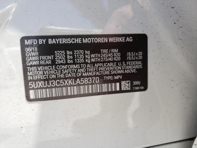Photo 10 from auction – 2019 BMW X4 XDRIVE3 with VIN 5UXUJ3C5XKLA58370