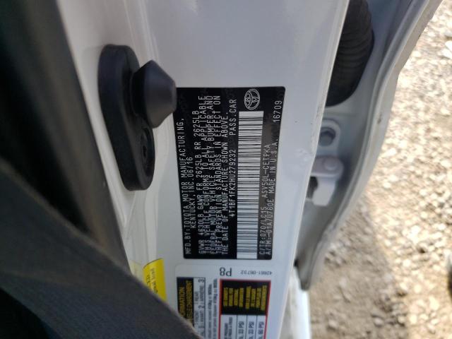 Photo 10 from auction – 2017 TOYOTA CAMRY LE with VIN 4T1BF1FK2HU279232