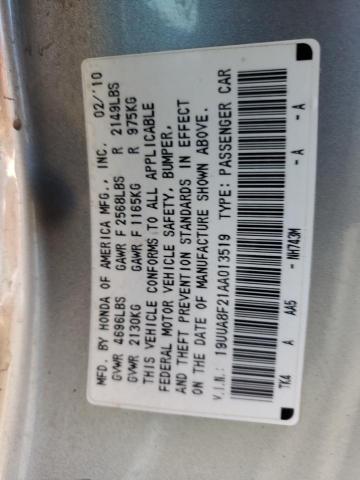 Photo 10 from auction – 2010 ACURA TL with VIN 19UUA8F21AA013519