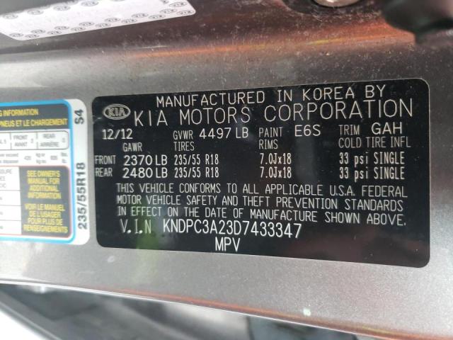 Photo 10 from auction – 2013 KIA SPORTAGE E with VIN KNDPC3A23D7433347