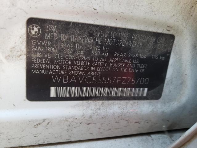 Photo 10 from auction – 2007 BMW 328 I SULE with VIN WBAVC53557FZ75700