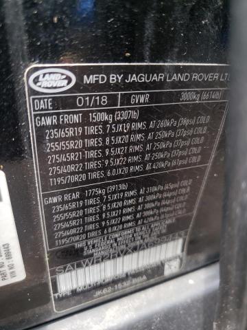 Photo 10 from auction – 2018 LAND ROVER RANGE ROVE with VIN SALWR2RVXJA699443