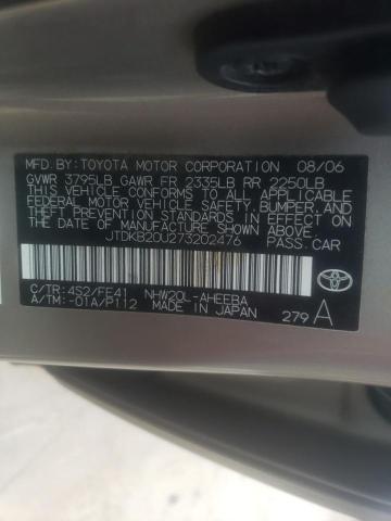 Photo 10 from auction – 2007 TOYOTA PRIUS with VIN JTDKB20U273202476