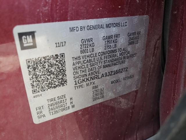 Photo 10 from auction – 2018 GMC ACADIA SLE with VIN 1GKKNRLA9JZ168272