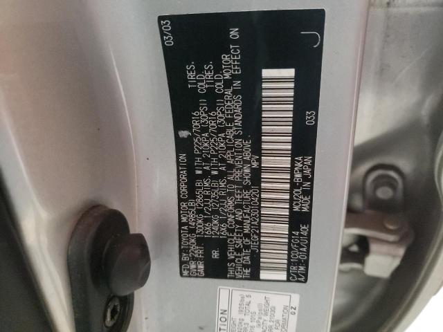 Photo 10 from auction – 2003 TOYOTA HIGHLANDER with VIN JTEGF21A230104201