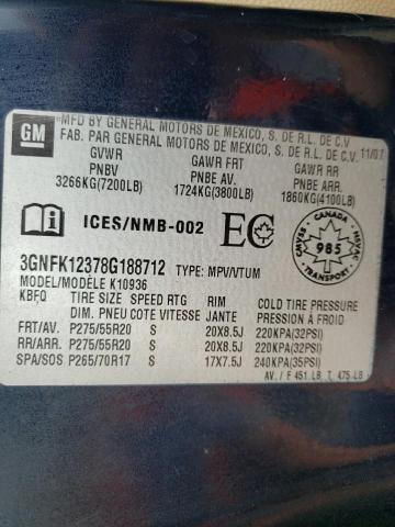 Photo 10 from auction – 2008 CHEVROLET AVALANCHE with VIN 3GNFK12378G188712