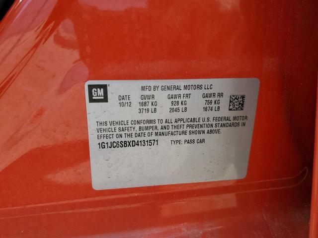 Photo 10 from auction – 2013 CHEVROLET SONIC LT with VIN 1G1JC6SBXD4131571