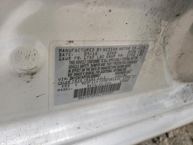 Photo 10 from auction – 2016 NISSAN VERSA S with VIN 3N1CN7AP2GL820857