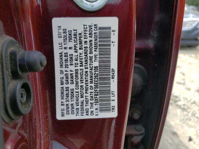 Photo 10 from auction – 2014 HONDA CIVIC LX with VIN 19XFB2F56EE262106