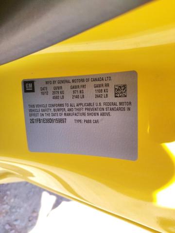 Photo 10 from auction – 2013 CHEVROLET CAMARO LT with VIN 2G1FB1E38D9159897