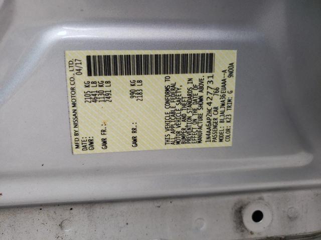 Photo 10 from auction – 2017 NISSAN MAXIMA 3.5 with VIN 1N4AA6AP2HC427731