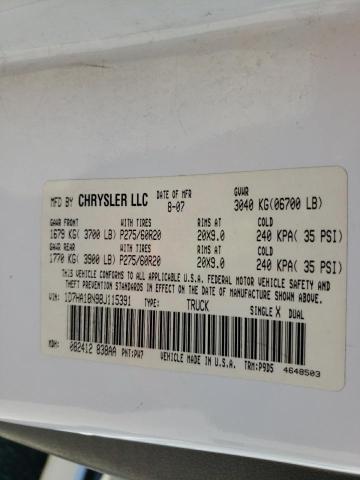 Photo 10 from auction – 2008 DODGE RAM 1500 S with VIN 1D7HA18N98J115391