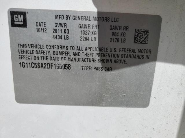 Photo 10 from auction – 2013 CHEVROLET MALIBU 1LT with VIN 1G11C5SA2DF195058