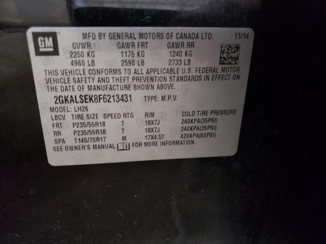 Photo 10 from auction – 2015 GMC TERRAIN SL with VIN 2GKALSEK8F6213431