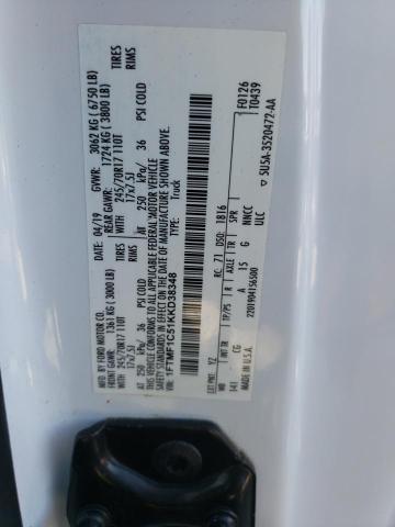Photo 10 from auction – 2019 FORD F150 with VIN 1FTMF1C51KKD38348