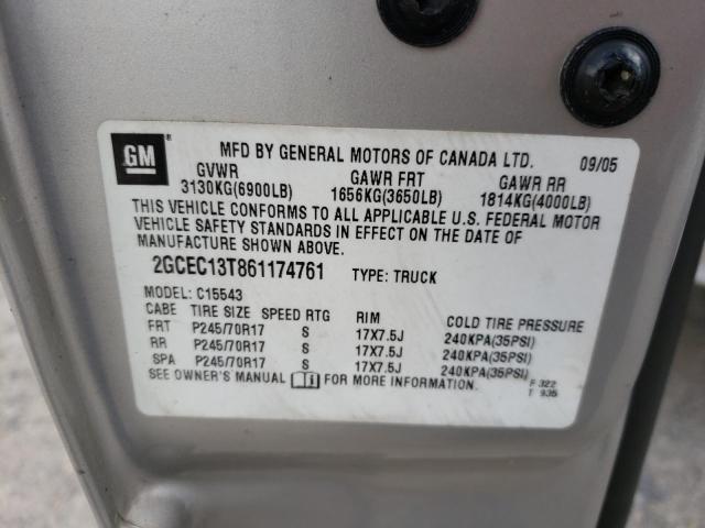 Photo 10 from auction – 2006 CHEVROLET SILVERADO with VIN 2GCEC13T861174761