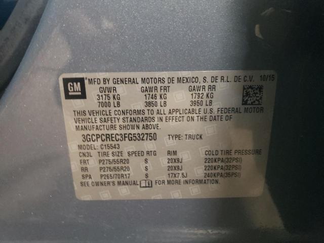 Photo 10 from auction – 2015 CHEVROLET SILVERADO with VIN 3GCPCREC3FG532750