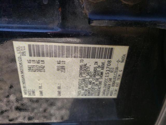 Photo 10 from auction – 2012 NISSAN ALTIMA with VIN 1N4AL2AP2CC151708