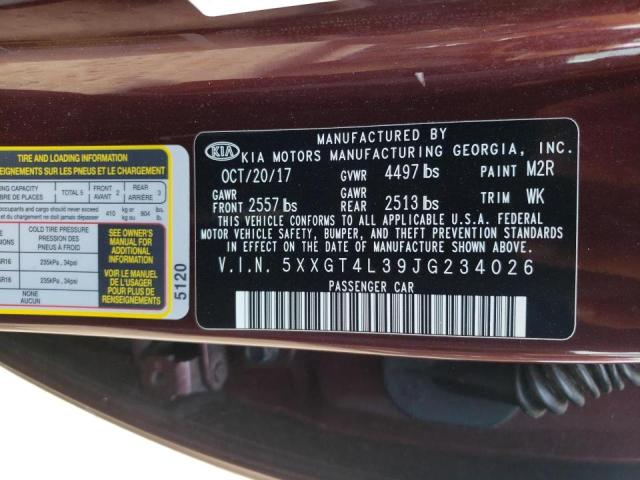 Photo 10 from auction – 2018 KIA OPTIMA LX with VIN 5XXGT4L39JG234026