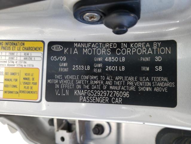 Photo 10 from auction – 2009 KIA RONDO BASE with VIN KNAFG529297276096