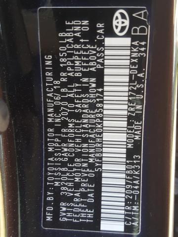 Photo 10 from auction – 2019 TOYOTA COROLLA L with VIN 5YFBURHE0KP858174