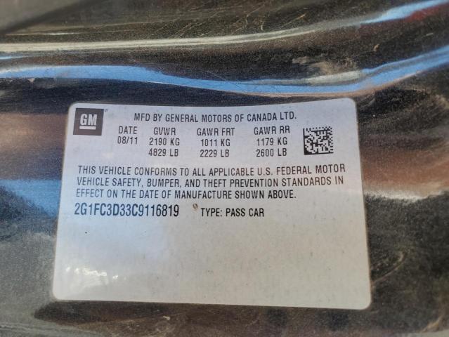 Photo 10 from auction – 2012 CHEVROLET CAMARO LT with VIN 2G1FC3D33C9116819