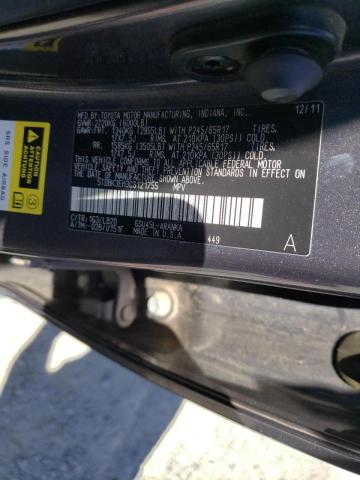 Photo 10 from auction – 2012 TOYOTA HIGHLANDER with VIN 5TDBK3EH3CS121755