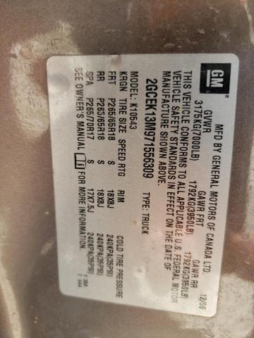 Photo 10 from auction – 2007 CHEVROLET SILVERADO with VIN 2GCEK13M971556309