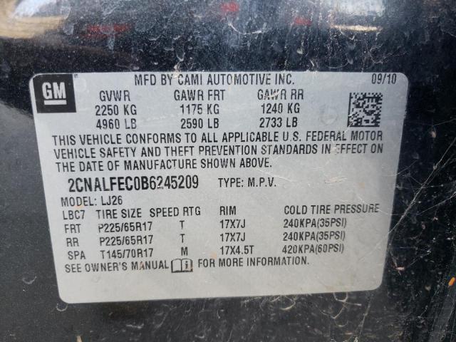 Zdjęcie 10 z aukcji – 2011 CHEVROLET EQUINOX LT z VIN 2CNALFEC0B6245209