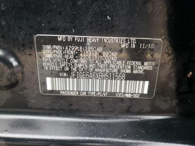 Photo 10 from auction – 2011 SUBARU IMPREZA 2. with VIN JF1GE6A6XBH511568