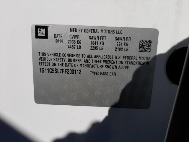 Photo 10 from auction – 2015 CHEVROLET MALIBU 1LT with VIN 1G11C5SL7FF203112