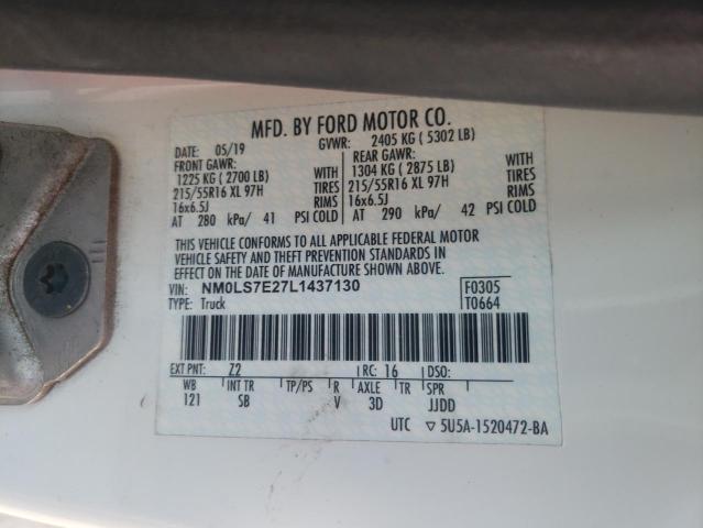 Photo 10 from auction – 2020 FORD TRANSIT CO with VIN NM0LS7E27L1437130