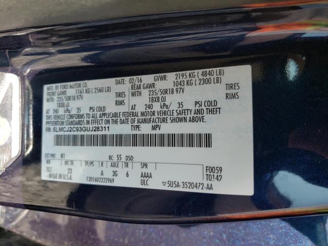 Photo 10 from auction – 2016 LINCOLN MKC SELECT with VIN 5LMCJ2C93GUJ28311