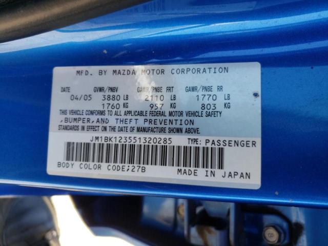Photo 10 from auction – 2005 MAZDA 3 S with VIN JM1BK123551320285