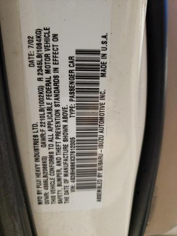 Photo 10 from auction – 2003 SUBARU LEGACY OUT with VIN 4S3BH686X37612005