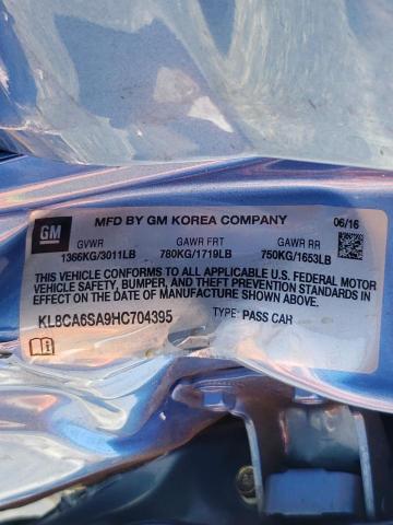 Photo 10 from auction – 2017 CHEVROLET SPARK LS with VIN KL8CA6SA9HC704395