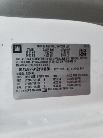 Photo 10 from auction – 2012 CHEVROLET EXPRESS G2 with VIN 1GAWGPFA1C1141620