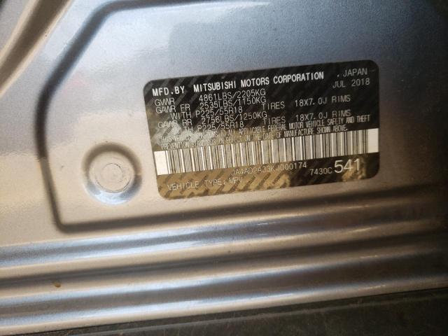 Photo 10 from auction – 2019 MITSUBISHI OUTLANDER with VIN JA4AD2A33KJ000174