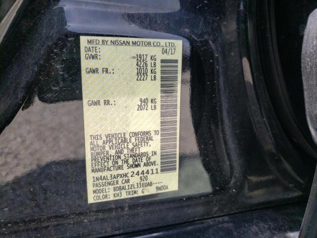 Photo 10 from auction – 2017 NISSAN ALTIMA 2.5 with VIN 1N4AL3APXHC244411