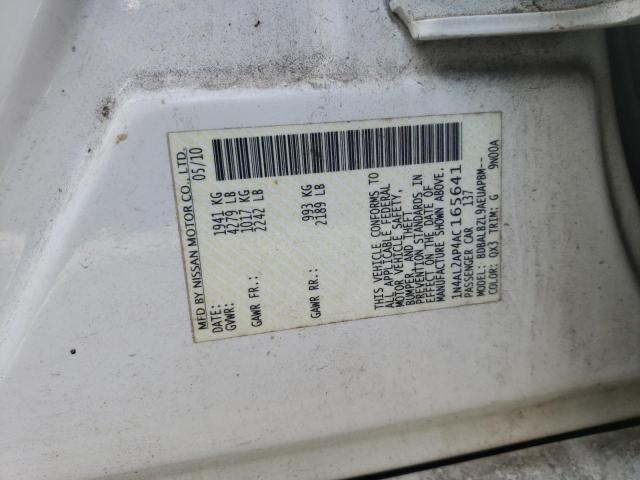 Photo 10 from auction – 2010 NISSAN ALTIMA BAS with VIN 1N4AL2AP4AC165641