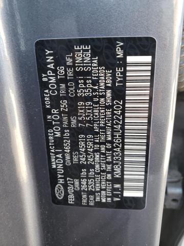 Photo 10 from auction – 2017 HYUNDAI TUCSON LIM with VIN KM8J33A26HU422402