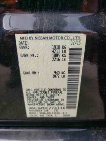Photo 10 from auction – 2015 NISSAN ALTIMA 2.5 with VIN 1N4AL3AP8FC274116