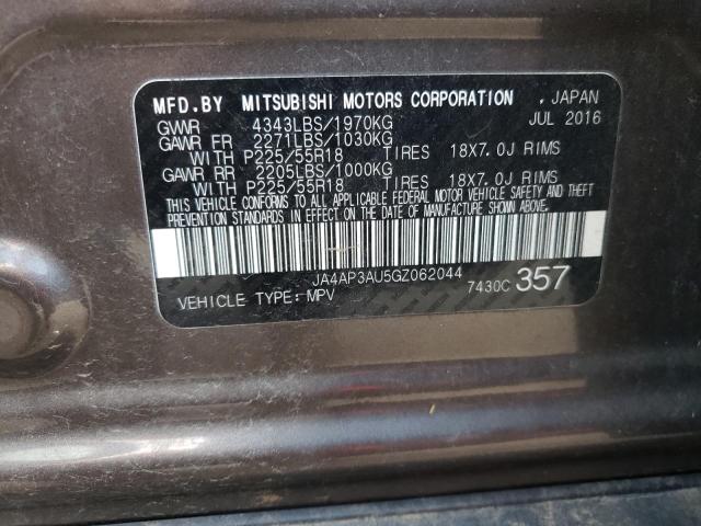 Photo 10 from auction – 2016 MITSUBISHI OUTLANDER with VIN JA4AP3AU5GZ062044