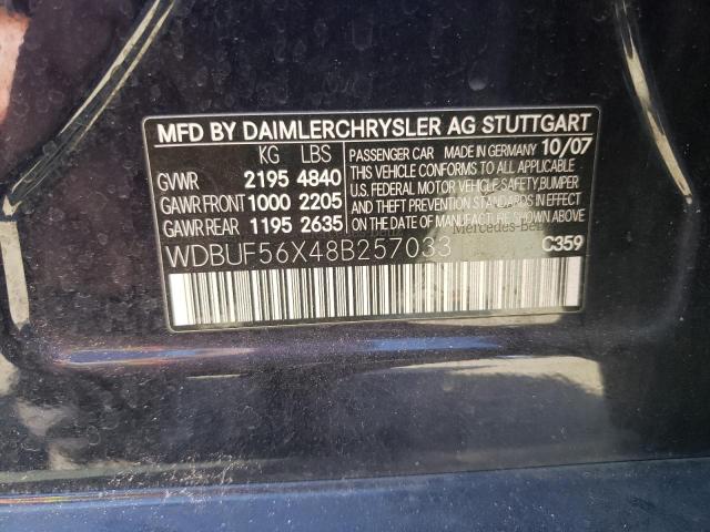 Photo 10 from auction – 2008 MERCEDES-BENZ E 350 with VIN WDBUF56X48B257033
