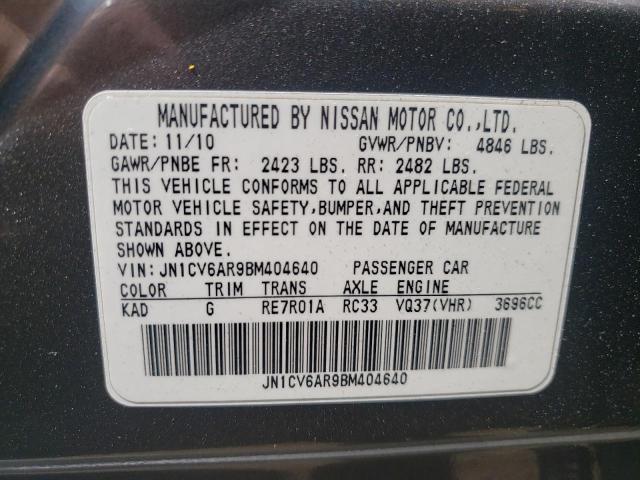 Photo 10 from auction – 2011 INFINITI G37 with VIN JN1CV6AR9BM404640