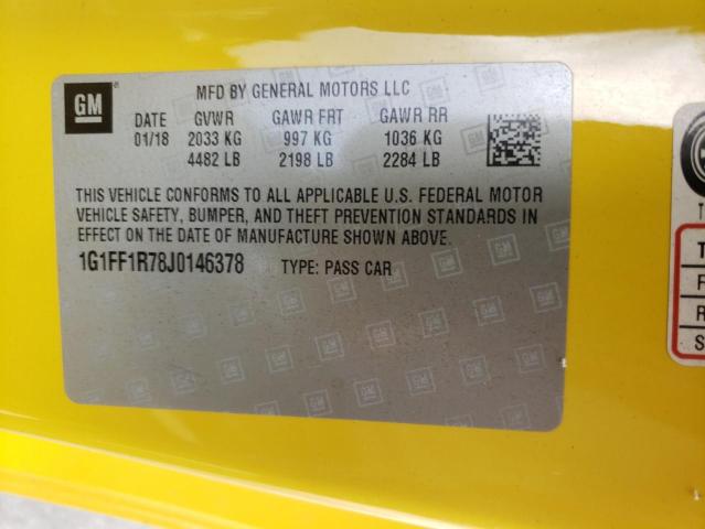 Photo 10 from auction – 2018 CHEVROLET CAMARO SS with VIN 1G1FF1R78J0146378
