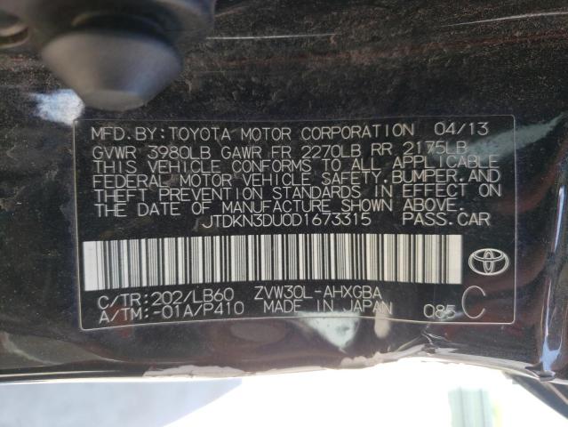 Photo 10 from auction – 2013 TOYOTA PRIUS with VIN JTDKN3DU0D1673315