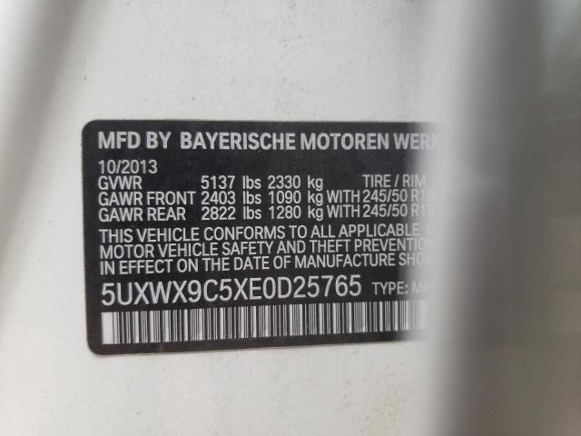 Photo 10 from auction – 2014 BMW X3 XDRIVE2 with VIN 5UXWX9C5XE0D25765