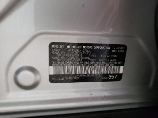 Photo 10 from auction – 2019 MITSUBISHI OUTLANDER with VIN JA4AP4AU9KU027812