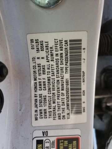 Photo 10 from auction – 2009 HONDA CIVIC with VIN JHMFA36209S016801